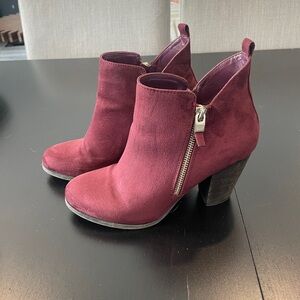 Women's Burgundy Ankle Boots